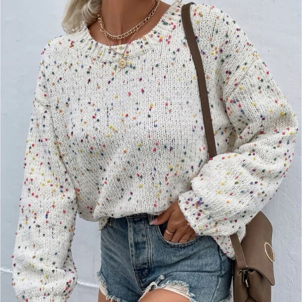 New popcorn knit long sleeve sweater - Picture 6 of 6
